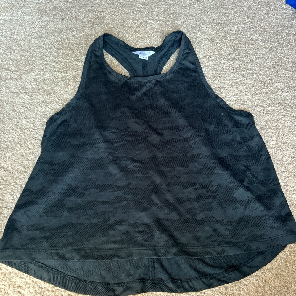 Danskin- Black camo, sleeveless running tank